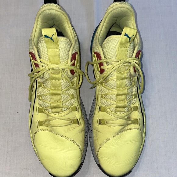 Puma Uproar Spectra Men’s Basketball Shoes Size 13 Yellow Leather Court Thunder - Picture 4 of 12